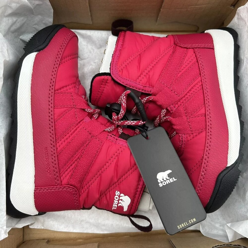 Sorel Toddler Girl's/Boy's Lined Snow Boots Size 9 Fuchsia Rush/Black Waterproof - Picture 6 of 12